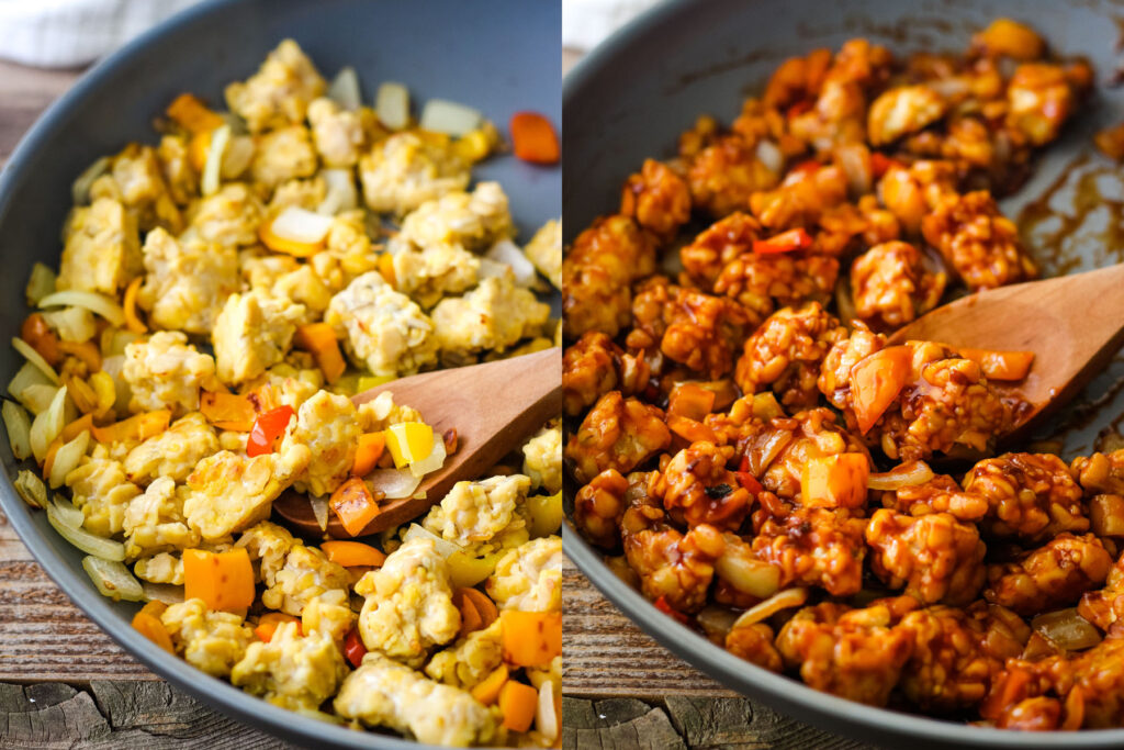 BBQ Tempeh Stuffed Sweet Potatoes Image
