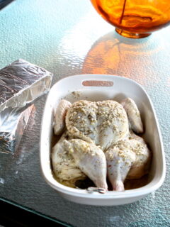 Chicken Under A Brick Photo
