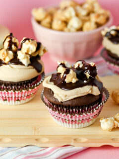 Chocolate Caramel Corn Cupcakes Picture