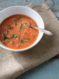 Tomato Rice Spinach Soup Pic
