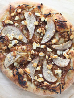 Pear Caramelized Onion Goat Cheese Pizza Picture