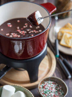 Chocolate Peppermint Fondue Picture