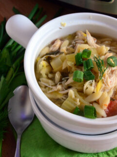 Lemon Chicken Orzo Soup Image