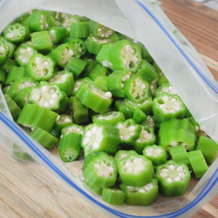 Freezing Okra Photo