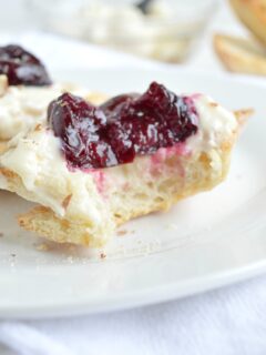 Roasted Cherry Toasts with Honey Nut Cream Cheese Image