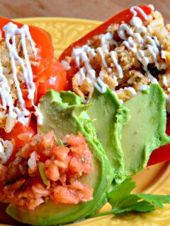 Slow Cooker Shredded Chicken Taco Stuffed Peppers Pic