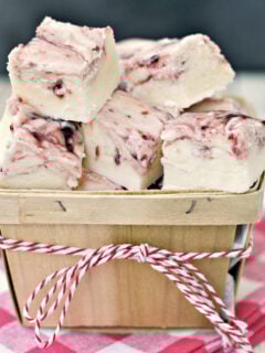 White Chocolate Raspberry Swirl Fudge Photo