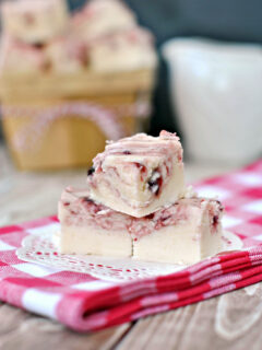 White Chocolate Raspberry Swirl Fudge Picture