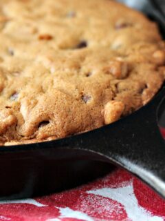 Chocolate Peanut Butter Skillet Cookie Photo