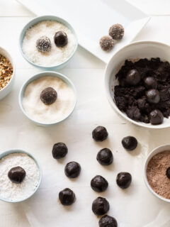 Chocolate Rum Balls Process Photo