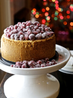 Cranberry Eggnog Cheesecake Pic
