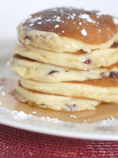 Cranberry White Chocolate Chip Pancakes Image