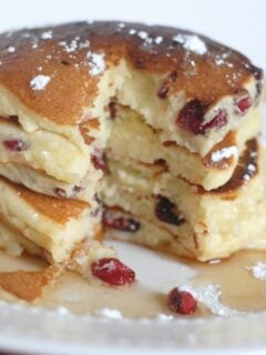 Cranberry White Chocolate Chip Pancakes Photo