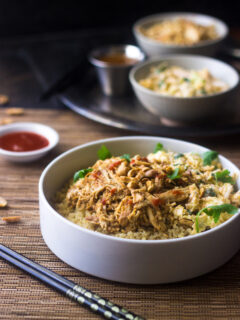 Crockpot Thai Peanut Chicken Quinoa Bowls Image