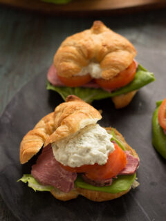 Roast Beef Croissant Sandwiches Image