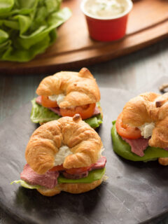 Roast Beef Croissant Sandwiches Picture