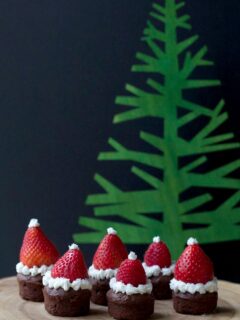 Santa Hat Brownies Image