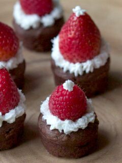 Santa Hat Brownies Picture