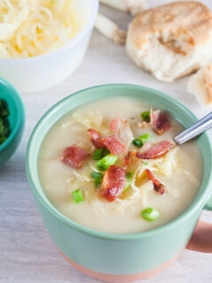 Lighter Loaded Baked Potato Soup Picture