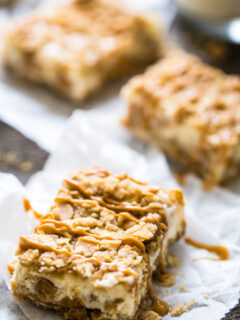 Oatmeal Crumble Peanut Butter Cheesecake Squares Image