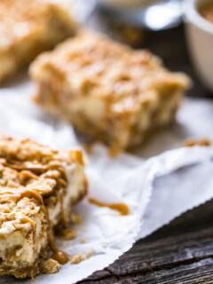 Oatmeal Crumble Peanut Butter Cheesecake Squares Photo