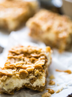 Oatmeal Crumble Peanut Butter Cheesecake Squares Pic