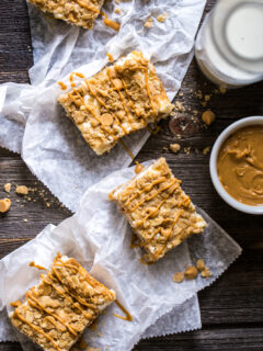 Oatmeal Crumble Peanut Butter Cheesecake Squares Picture
