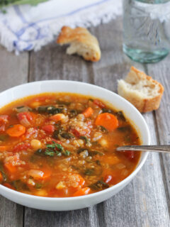 Quinoa Chickpea Spinach Soup Image