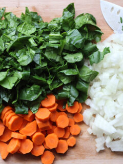 Quinoa Chickpea Spinach Soup Ingredients Photo