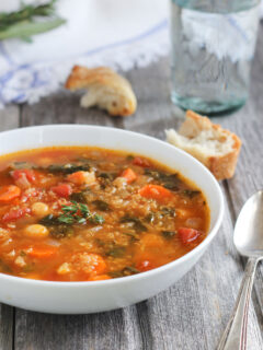 Quinoa Chickpea Spinach Soup Picture