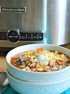 Slow Cooker Chicken Enchilada Soup Image