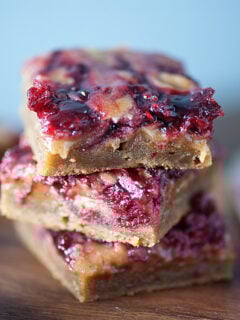 Brown Butter Raspberry Pie Blondies Photo