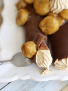 Chocolate Crepes with Peanut Butter Marshmallow Filling Pic