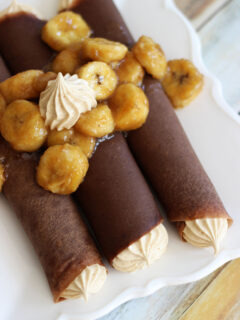 Chocolate Crepes with Peanut Butter Marshmallow Filling Picture