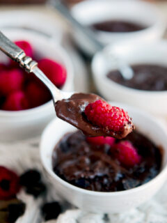 Dark Chocolate Raspberry Pudding Image