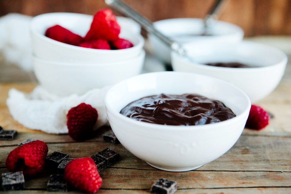 Dark Chocolate Raspberry Pudding Recipe - Food Fanatic