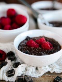 Dark Chocolate Raspberry Pudding Picture