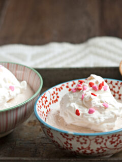 White Chocolate Pudding with Strawberry Jam Picture