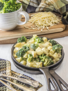 Healthy Cheesy Skillet Potatoes with Broccoli Image