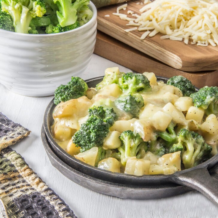 Healthy Cheesy Skillet Potatoes with Broccoli Photo