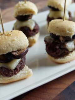 Mushroom Burgers on a Stick Photo