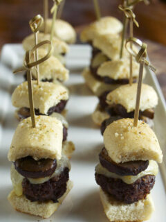 Mushroom Burgers on a Stick Picture