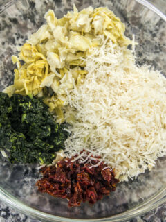 Spinach Artichoke Mini Frittatas Ingredients Photo