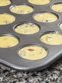 Spinach Artichoke Mini Frittatas Preparation Picture