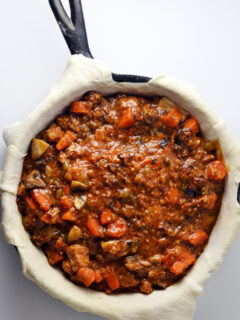 Steak and Ale Pie Process Photo