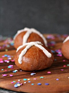 Chocolate Caramel Hot Cross Buns Image