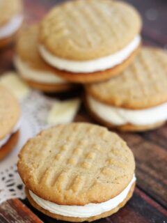 Peanut Butter White Chocolate Sandwich Cookies Image