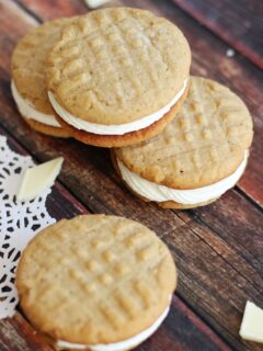 Peanut Butter White Chocolate Sandwich Cookies Pic