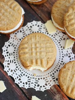 Peanut Butter White Chocolate Sandwich Cookies Picture