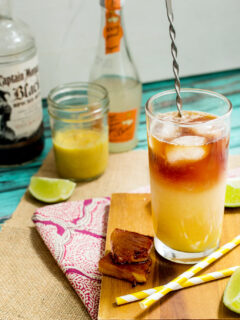 Pineapple Dark and Stormy Cocktail Image